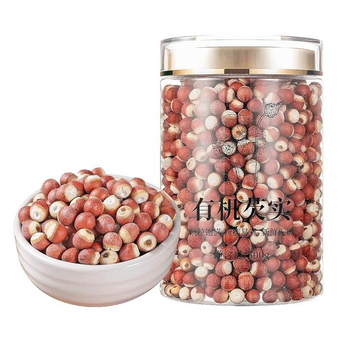 Northern Dried Gorgon Fruit in Resealable Stay | 500g / 17.6oz | PoetrySeptember Fox Nut Euryale Ferox Seeds Perfect for Soups &amp Congee Premium Small Grain Hand-Selected Sulphur-Free 中国有机芡实