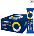 AMACX Energy Oat Bar for Endurance Sports – 12 x 50g – Energy Bars Carbohydrate mix (31g) – Vegan Protein Bar with 50mg magnesium – Running &amp Hiking Snacks – Healthy Oatmeal Power Bars - Lemon
