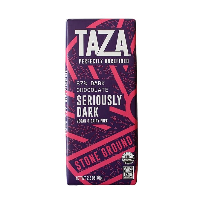 Taza Chocolate Organic Seriously Good Dark Chocolate Bar Variety Pack Bundle 2.5 oz (4 count) Vegan