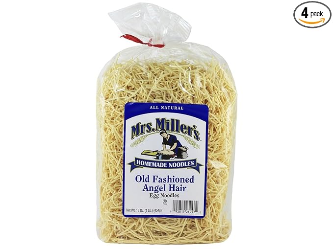 AmishTastes Mrs. Miller's Egg Noodles 64 Oz. Variety Box (Angel Hair Extra Wide Fine Kluski)