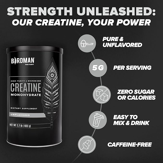 BIRDMAN Bundle Falcon Performance Vegan Protein Powder + Micronized Creatine Monohydrate Powder