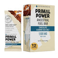 Primal Power Beef Liver Bar 1100mg - New Zealand Grass-Fed 211% DV B12 10g Protein Collagen - Zero Added Sugar No Seed Oils Gluten Free - Chocolate Almond Sea Salt (12 Pack)