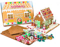 Vegan Allergen-Friendly Gluten-Free Cookie House Kit – 6 Pre-Baked Pieces Display Board Allergen-Free Candy &amp Non-Edible Decorating Figures (Pack of 1 Gingerbread)