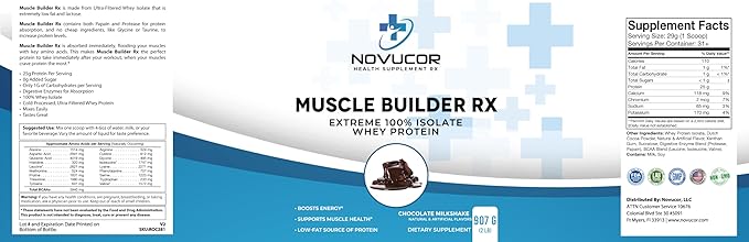 Extreme 100% Pure Whey Isolate Protein w BCAA (Chocolate) 2 Lb