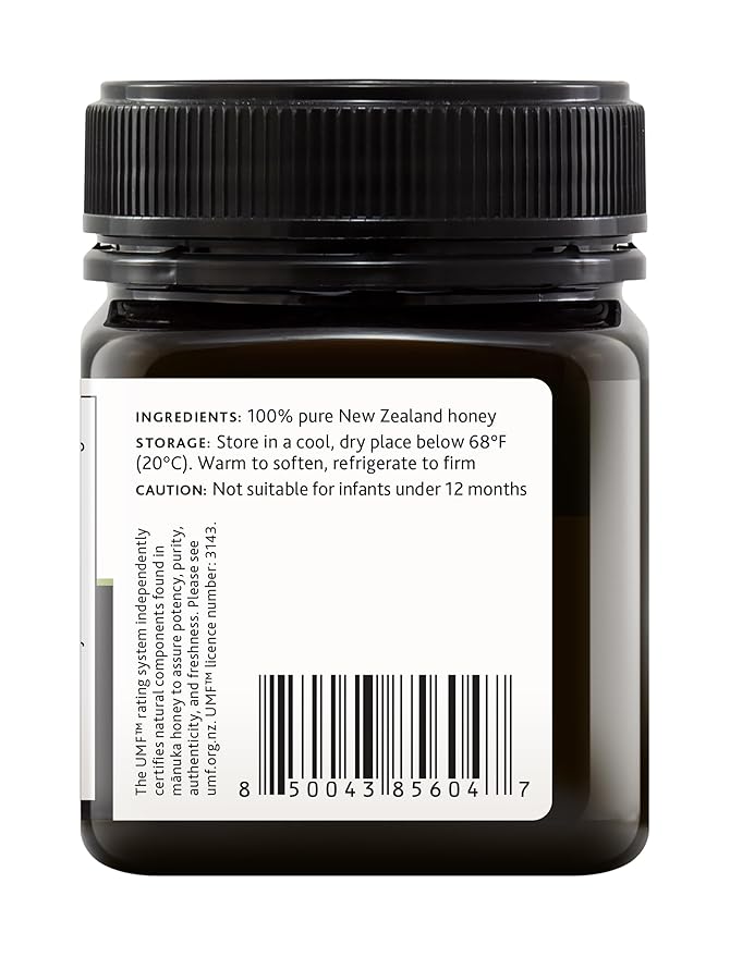 DownUnder Honey New Zealand Honey UMF 15+ (MGO 514+) Independently Tested and Certified 100% Genuine Honey Manuka Great Taste for Daily Wellness 8.8 oz (250g)