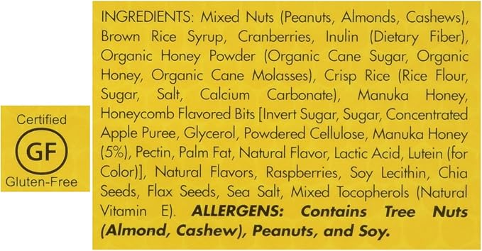 Nutrition Trail Bars Raspberry Peanut and Almond 12 Count 1.43 Ounce