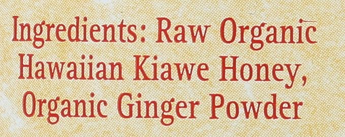 Rare Hawaiian Honey White With Hawaiian Ginger Organic 8 Ounce