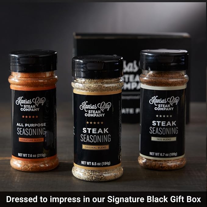 The Ultimate Seasoning Trio with 1 Kansas City Steak Original 6.5 oz 1 1932 Blend 6.7 oz and 1 Signature Blend All Purpose Seasoning 7.6 oz from Kansas City Steak Company
