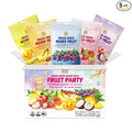 SUNGIVEN Freeze-Dried Fruit Party with 10+ Fruits Mixed Fruits Variety Pack of 5 Bag 7.06 oz Health Snack Fruit Crisps Freeze Dried Apple Strawberry Berries Lemon Coconut Fig Mango Pineapple No