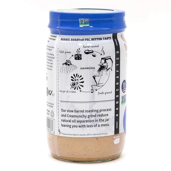 CB's Nuts USA Grown Non-GMO Creamunchy 1 Ingredient Peanut Butter (2)