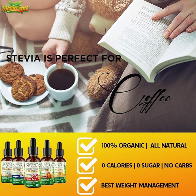 Stevia Intl - (Pack of 5) Wonka Land Bundle. Stevia Liquid Drops with 5 Flavors. All Naturally Sweet Non-Bitter No Sugar Added 0 Carb 0 Calorie Non-GMO Vegan Diabetic &amp Keto Friendly (1oz)