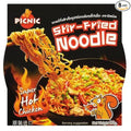 Picnic Super Instant Bowl Noodle 90g (Hot Chicken Stir-Fried Noodle 8 Count)