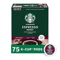 Starbucks K-Cup Coffee Pods Dark Roast Coffee Espresso Roast for Keurig Coffee Makers 100% Arabica 1 Box (75 Pods)