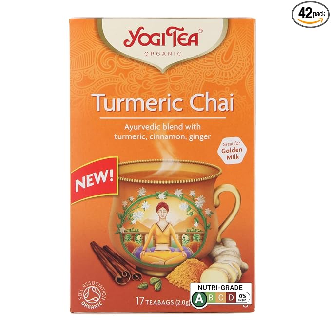 Yogi Tea Turmeric Chai - Organic 17 Bags (Pack of 2)