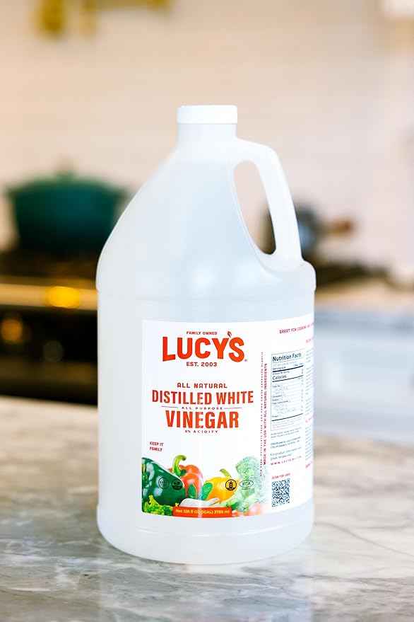 Lucy's Family Owned - Natural Distilled White Vinegar 1 Gallon 128oz. (Pack of 2)