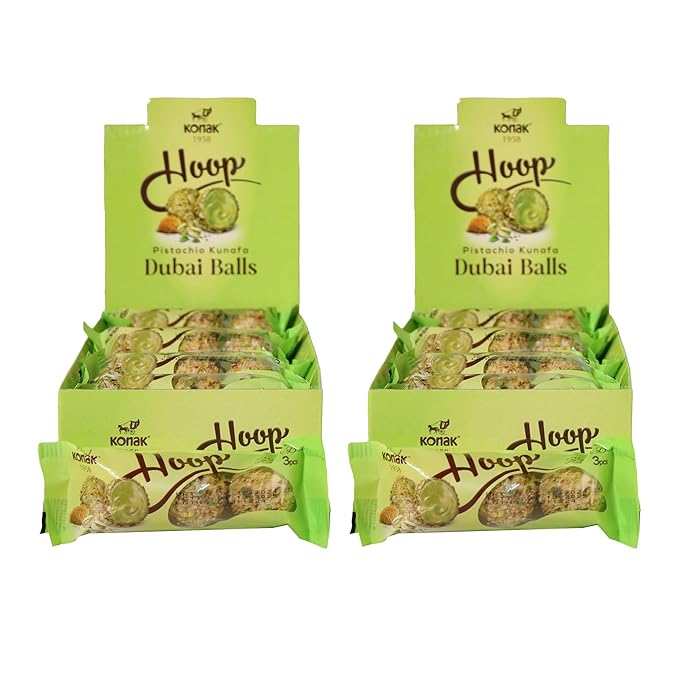 72 Dubai Chocolate balls - With Kunafe pistachio Delicious and concentrated pistachio flavor - perfect as a nice gift office greeting friends gathering 24 packs - 27 g Total 22.86 Oz