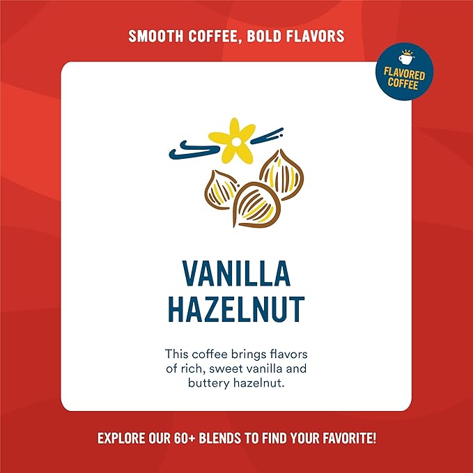 Cameron's Coffee Single Serve Pods Flavored Vanilla Hazelnut 12 Count (Pack of 6)