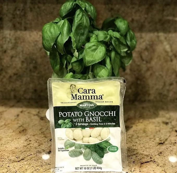 Mantova Cara Mamma Basil Potato Gnocchi Pasta 16 Ounce (Pack of 6)