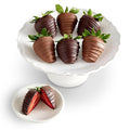 Shari’s Berries Artisan Belgian Mixed Milk &amp Dark Chocolate Strawberries | Chocolate Covered Strawberry Gift Box | for Valentine's Day Anniversary Celebrations &amp Thank You’s (Half Dozen 6 B