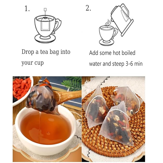 30bags Turmeric Kidney Tea Formula Ginseng Eight Treasures Turmeric Kidney Tea Formula Nnatural Ingredients Chinese Herbs for Men &amp Women (30bags)