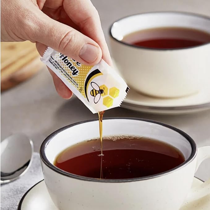 Honey Lover’s Gift Pack – 60 Individual Packets of Pure Honey – Perfect for Tea Coffee Travel and Snacking Single Serve Packet