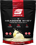 Granite Supplements The Meadows Whey Protein Isolate Protein Powder for Lean Muscle with 150 Calories 2g Fiber 1g Sugar (30 Servings) Vanilla Ice Cream Flavor