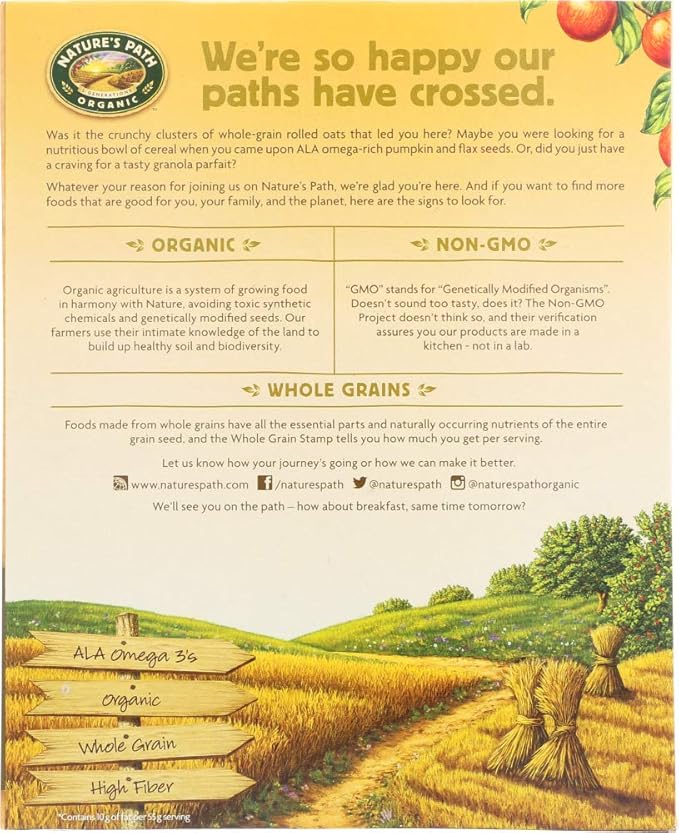 PACK OF 12 - Nature's Path Organic Flax Plus Pumpkin Flax Granola Cereal 11.5 oz