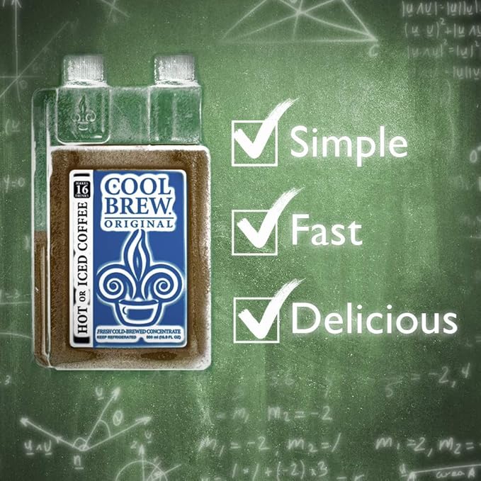 CoolBrew Vanilla 6 Pack - 32 DRINKS PER BOTTLE - Fresh Cold Brew Liquid Concentrate - For Iced or Hot Coffee Unsweetened No Preservatives