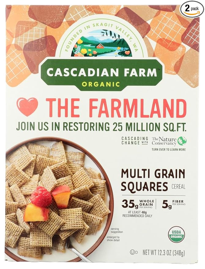 Cascadian Farm Organic Multi Grain Squares 12.3 oz (348 g) Cascadian Farm Organic Multi Grain Squares 12.3 oz (348 g) - 2pcs