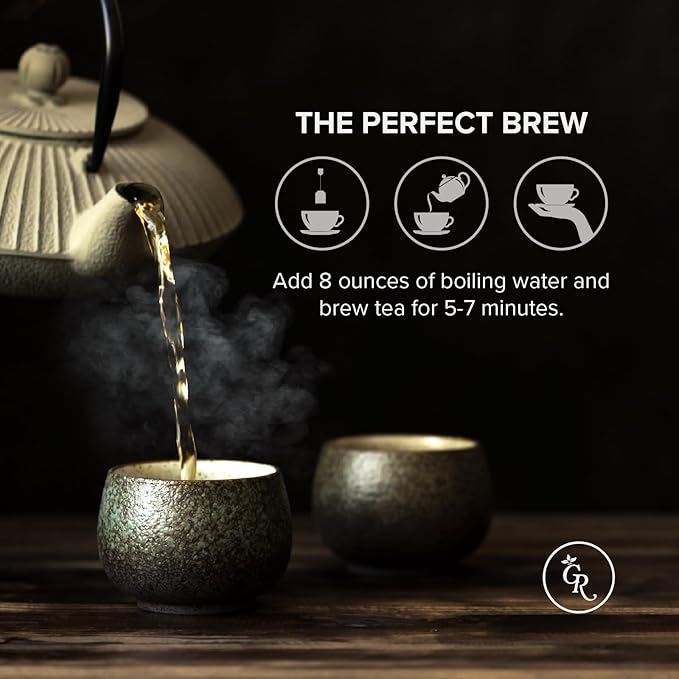 Gourmet Royale Green Tea Bags 100 Count Sustainable Tea Bags Caffeinated Resealable Pouch Pure &amp Natural Grown in Sri Lanka (Pack of 1)