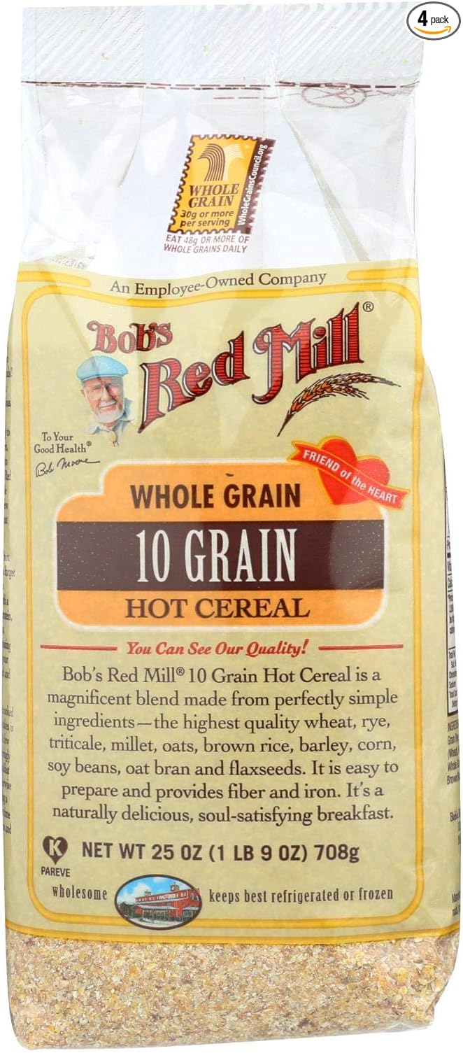 Bobs Red Mill 10 Grain Hot Cereal - 25 oz - Case of 4 - Tasty - Hearty Breakfast