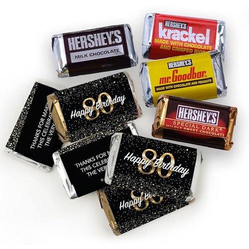 1.62 lbs 80th Birthday Candy Chocolate Mix Party Favors for Guests (Approx. 110 pcs)