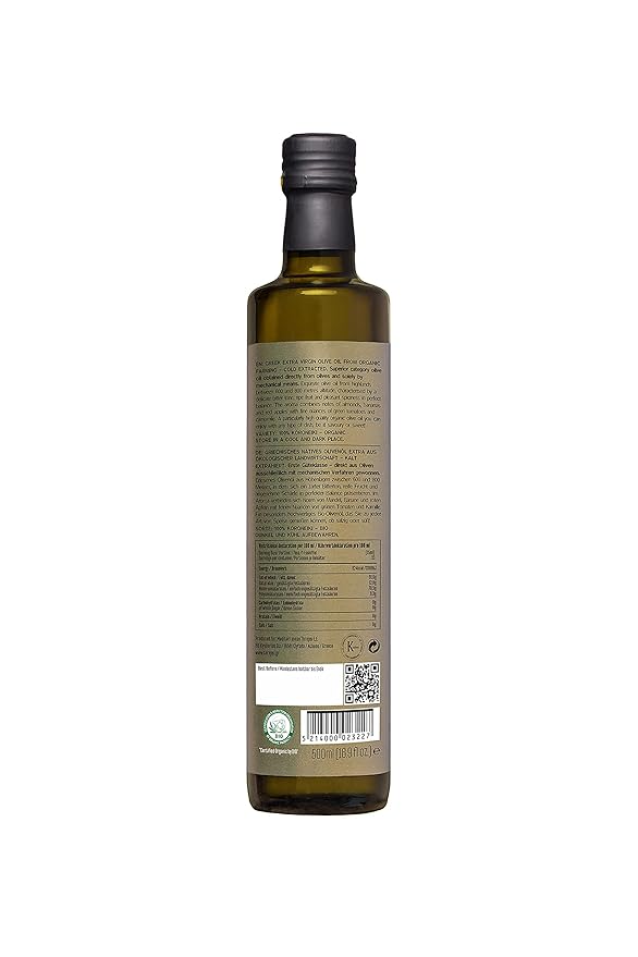 Threpsi Organic Extra Virgin Olive Oil | Extracted Cold | 100% Koroneiki Olives | Grown by Small Family Farmers near Kalamata