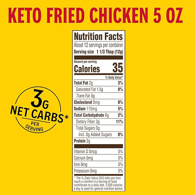 Louisiana Fish Fry Products Classic Fried Chicken Keto Seasoned Coating Mix – 5 oz Pack of 6 – Bake Deep Fry &amp For Use in Air Fryer – Delicious &amp Crunchy Texture