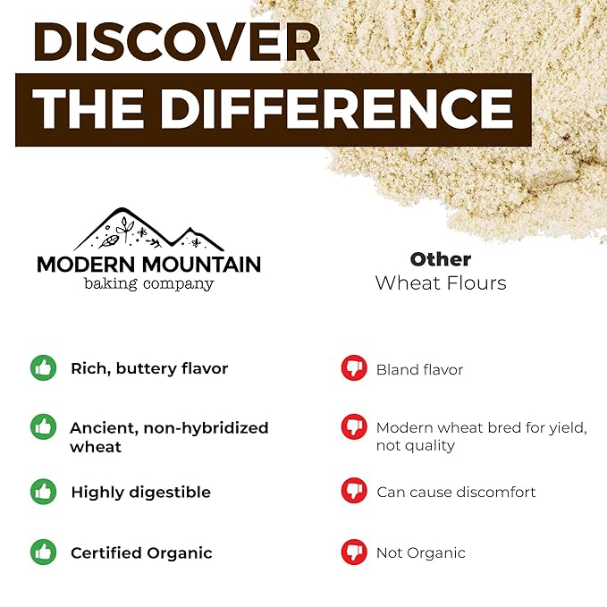 KAMUT Flour (3 lb) Whole Wheat Flour Great for Whole Grain Bread and Baking All-Natural USDA Organic OU Kosher Certified Milled from Ancient Grain Bulk Resealable Pouch