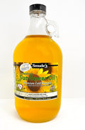 Smude's Brand Cold Pressed Sunflower Oil – ½ Gallon (64 oz.) Glass Bottle | Healthy &amp Versatile Cooking Oil High Oleic Heart Healthy | All Natural Chemical Free 100% Pure Unrefined | Gluten F