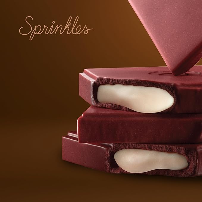 Sprinkles Chocolate Bar Inspired by our Iconic Cupcake Flavors 2.8oz Bars Chocolate Snack Naturally Flavored Frosting Filled (12 Count Red Velvet)