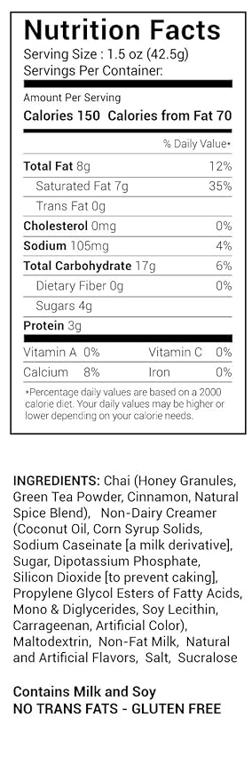 No Sugar Added Vanilla Spiced Chai - 3 lb bag