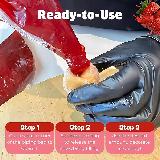 Jeynuuss Strawberry Pie Filling Strawberry Filling Cake Filling Cheecake Filling Cheesecake Filling Pastry for Cakes cream cheese filling Mermelada para Hornear Cake Filling Tub 2 LB Pack of 3