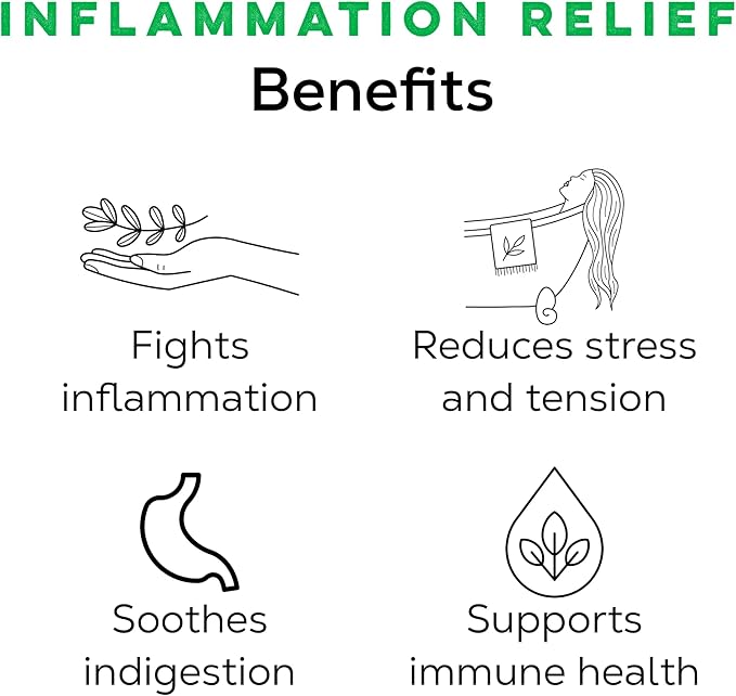 LOOSE LEAF Inflammation Relief Herbal Tea Soothing Caffeine Free Organic Tea Blend for Stress and Inflammation