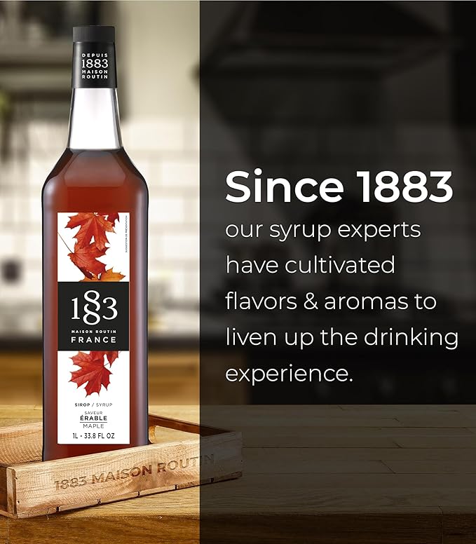 1883 Maple Syrup for Drinks Made in France 1 Liter Glass Bottle