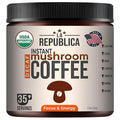 La Republica DECAF Organic Mushroom Coffee (35 Servings) with 7 Superfood Shrooms Great Tasting Instant Mix Includes Lion's Mane Reishi Chaga Cordyceps Shiitake Maitake and Turkey Tail (Decaffe
