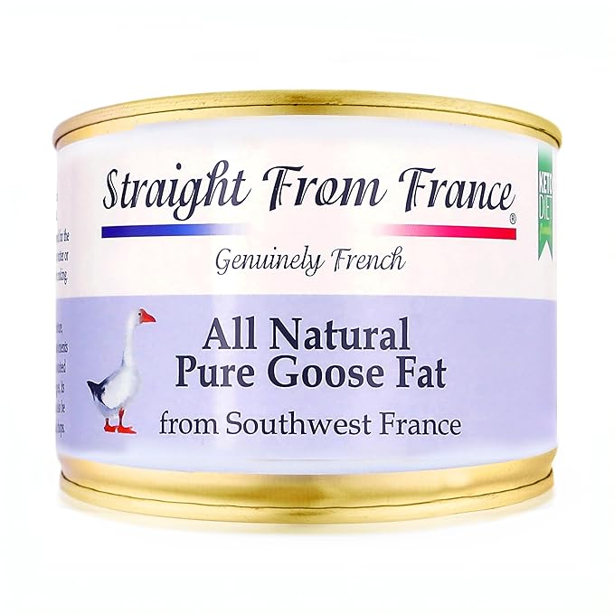 Straight from France Genuinely French All Natural Pure Goose Fat for Cooking from Southwest France Keto and Paleo Diet Friendly Can 170g 6 Oz (Pack of 3)