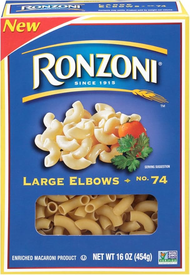 Ronzoni Large Elbows 16 oz (Pack of 12)