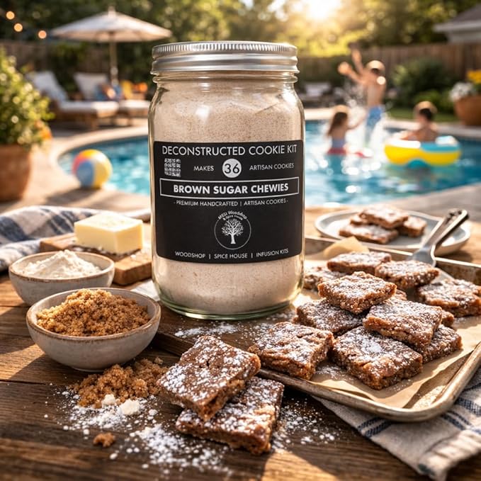 Brown Sugar Chewies Deconstructed Cookie Kit | Baking Mix Makes 36 Artisan Cookies | A Sweet Brown Sugar Dessert Indulgence In Every Bite
