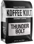 Koffee Kult Thunder Bolt Coffee Super Dark Roast 100% Arabica Robust Blend of Colombian And Brazil (Ground 12oz)