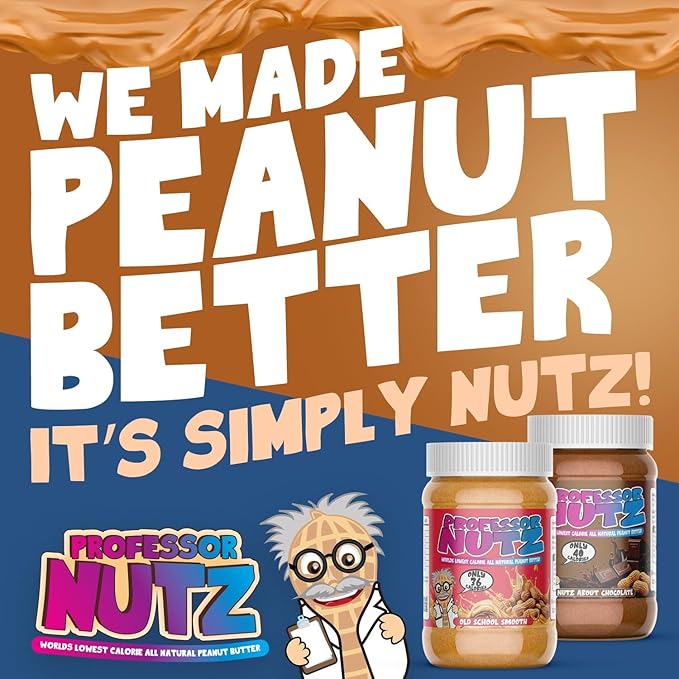 Professor Nutz Organic Peanut Butter- Low Calorie Nut Butter Natural Peanut Butter Natural Fiber Healthy Peanuts Great source of Protein 30 Essential Vitamins (12.41 Ounce Coconut)