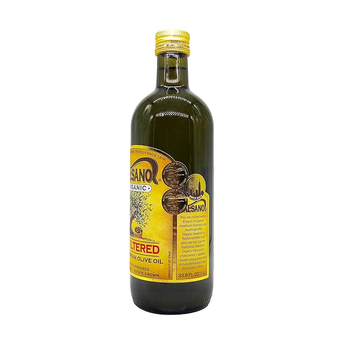 Paesanol ORGANIC UNFILTERED Extra Virgin Olive Oil 33.8 Fl Oz Glass