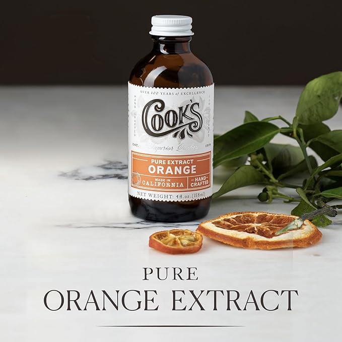 Cook's Pure Orange Extract From Florida Oranges | For Ice Cream Cakes Breads Cookies and Drinks 128 oz (1 Gallon)
