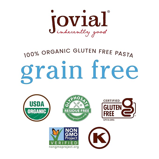 Jovial Grain-Free Cassava Pasta Variety (Orzo Penne and Fusilli) - Cassava Pasta Paleo Pasta Gluten Free Pasta Spaghetti Grain-Free Gluten-Free Organic Non-GMO - 3 Pack 1 of Each Flavor